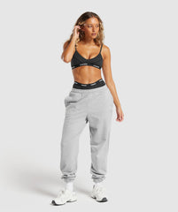 Rib Bralette Midnight Black Marl