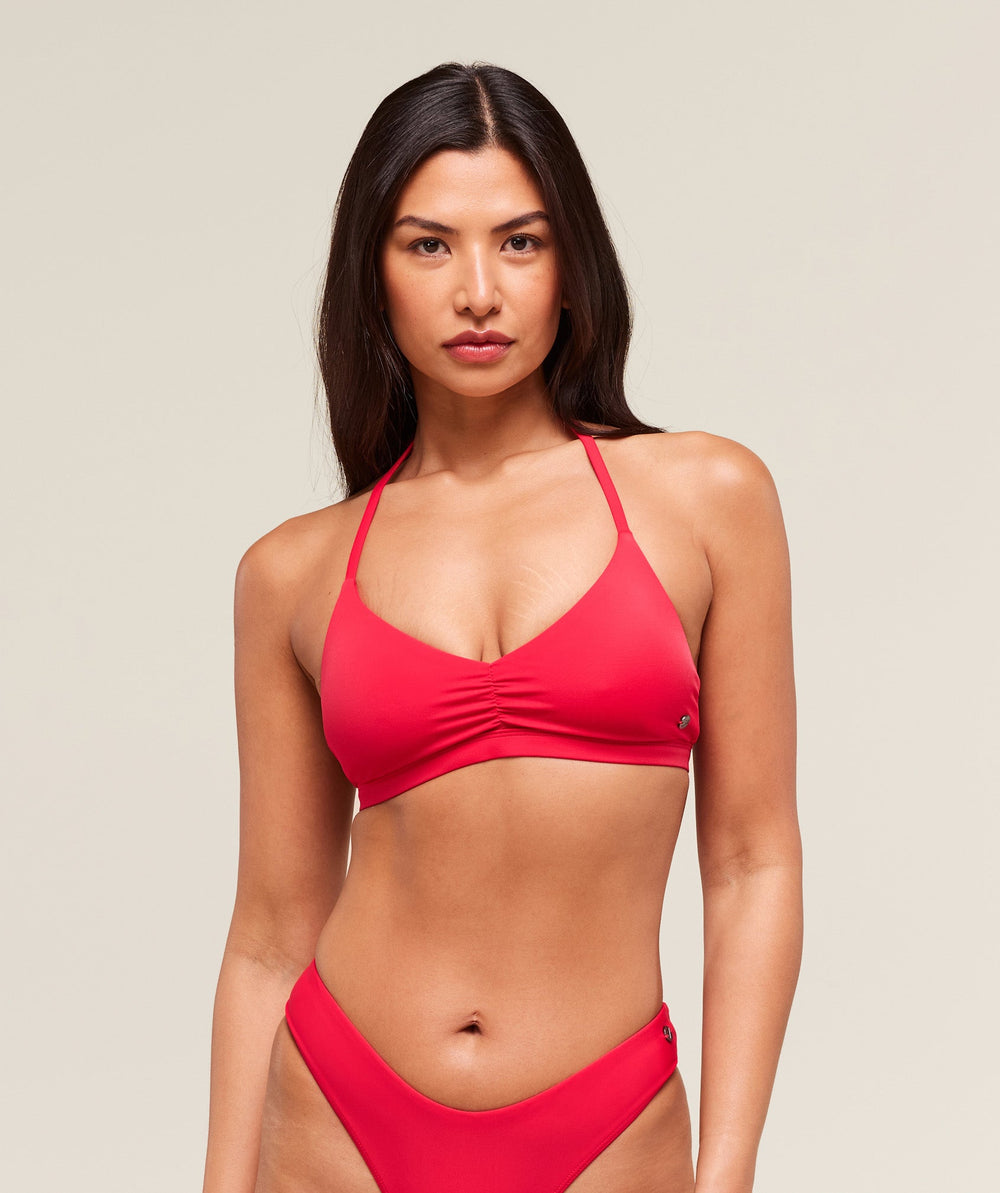 Minimal Bikini Top Carmine Red