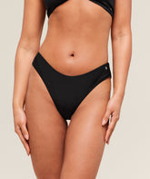 Dipped Front Bikini Bottom Black