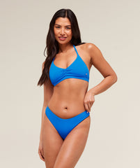 Dipped Front Bikini Thong Barbell Blue