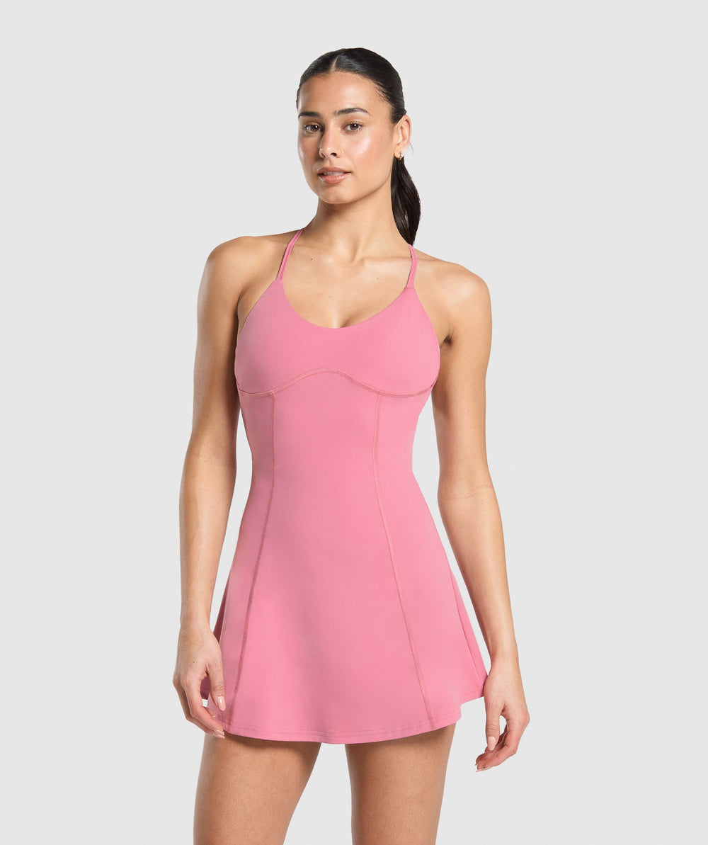 Strappy 2-in-1 Dress Sunset Pink