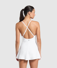 Strappy 2-in-1 Dress White