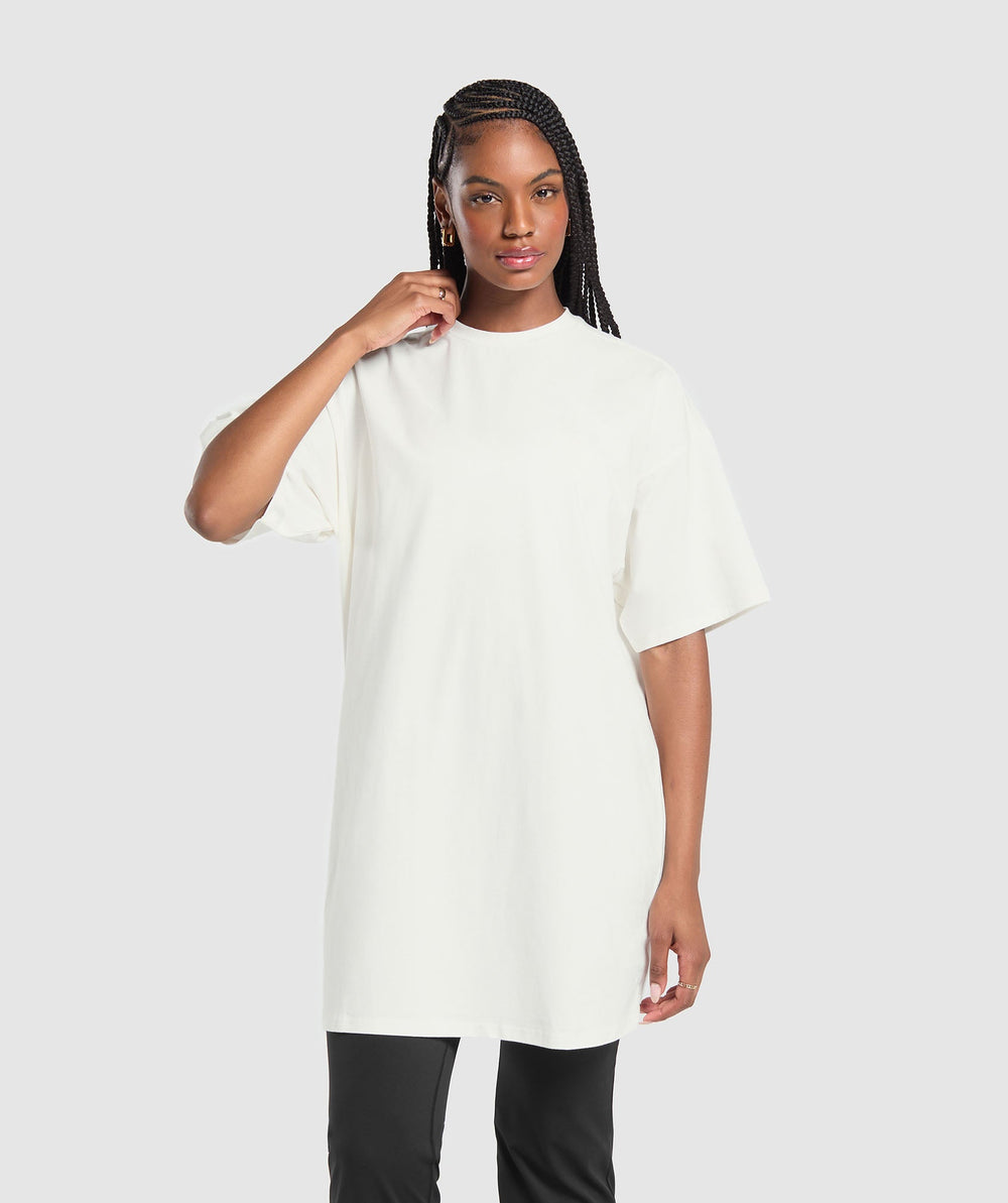 Oversized T-Shirt Dress Soft White