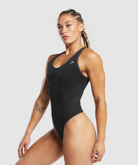 Lift Seamless Bodysuit Black/Black Marl