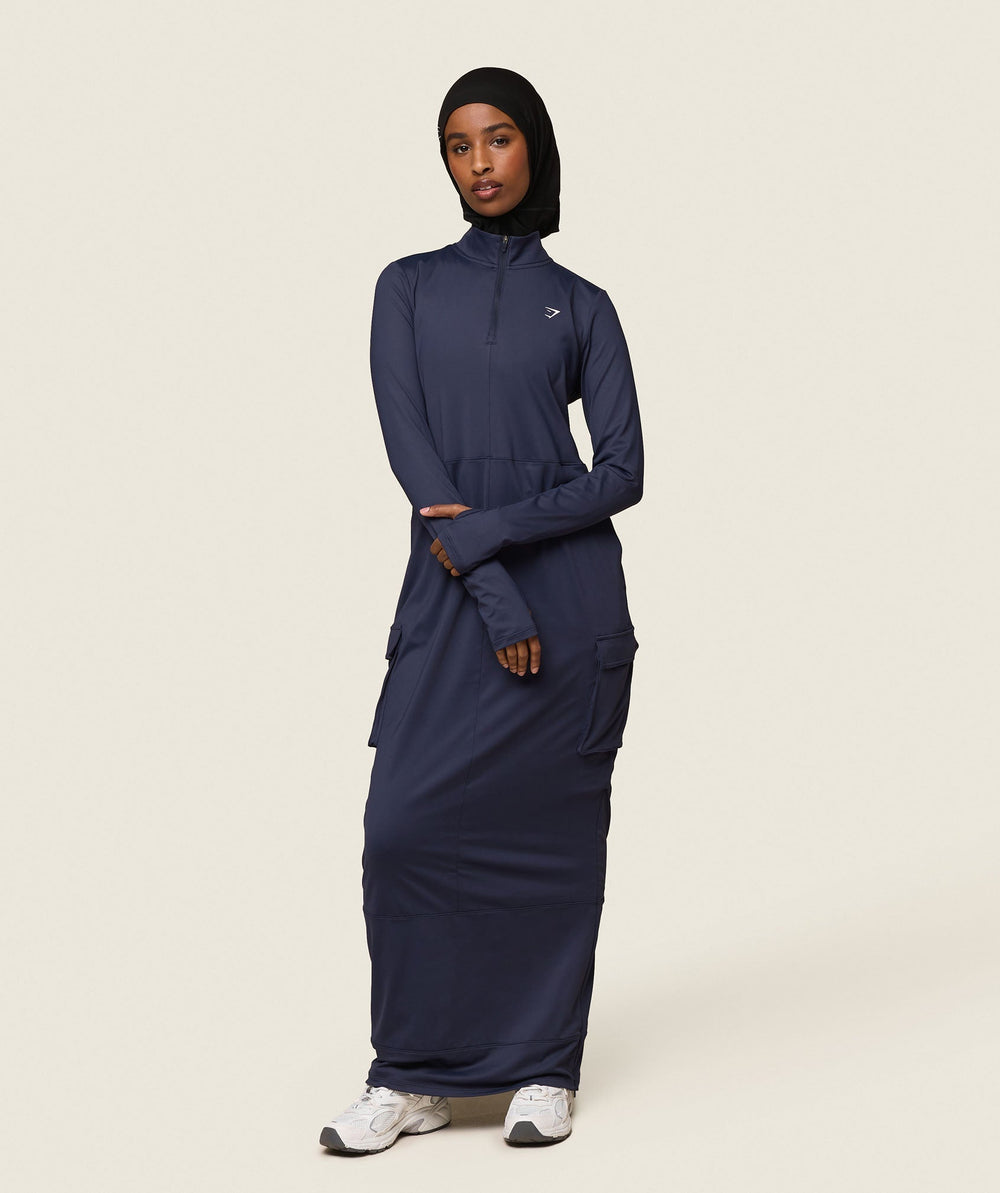 GS x Leana Deeb Abaya Midnight Blue