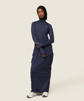 GS x Leana Deeb Abaya Midnight Blue