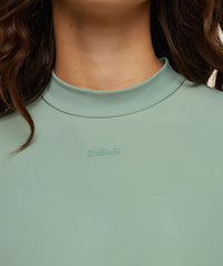 everywear Long Sleeve Active Bodysuit Dollar Green