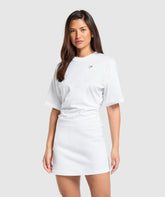 Lifting Longline T-Shirt Dress White