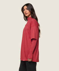 GS x Leana Deeb Oversized T-shirt Vivid Red