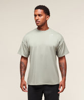 Oversized Performance T-Shirt Stone Grey