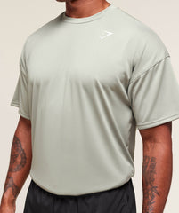 Oversized Performance T-Shirt Stone Grey