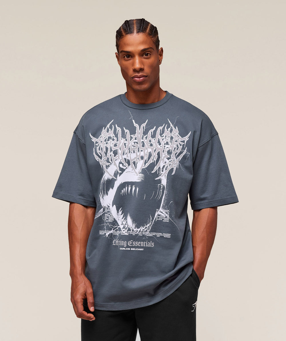 Carlos Belcast x Rest Day Essential T-Shirt Titanium Blue