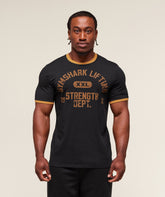 XXL Strength Dept Ringer T-Shirt Black