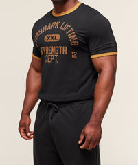 XXL Strength Dept Ringer T-Shirt Black