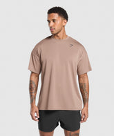 Oversized Performance T-Shirt Mocha Mauve