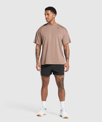 Oversized Performance T-Shirt Mocha Mauve