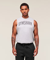 Worn Graphic Tank Light Grey Core Marl