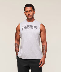 Worn Graphic Tank Light Grey Core Marl