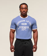 XXL Strength Dept Ringer T-Shirt Worn Blue