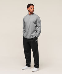 Essential Oversized Long Sleeve T-Shirt Charcoal Core Marl