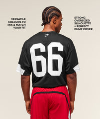Varsity Oversized T-Shirt Black