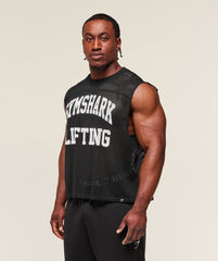 Mesh Oversized Tank Black
