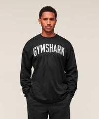 Worn Graphic Long Sleeve T-Shirt Black
