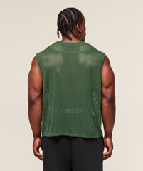 Mesh Oversized Tank Classic Green