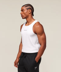 Premium Ribbed Tank White