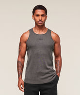 Washed Premium Ribbed Tank Onyx Grey