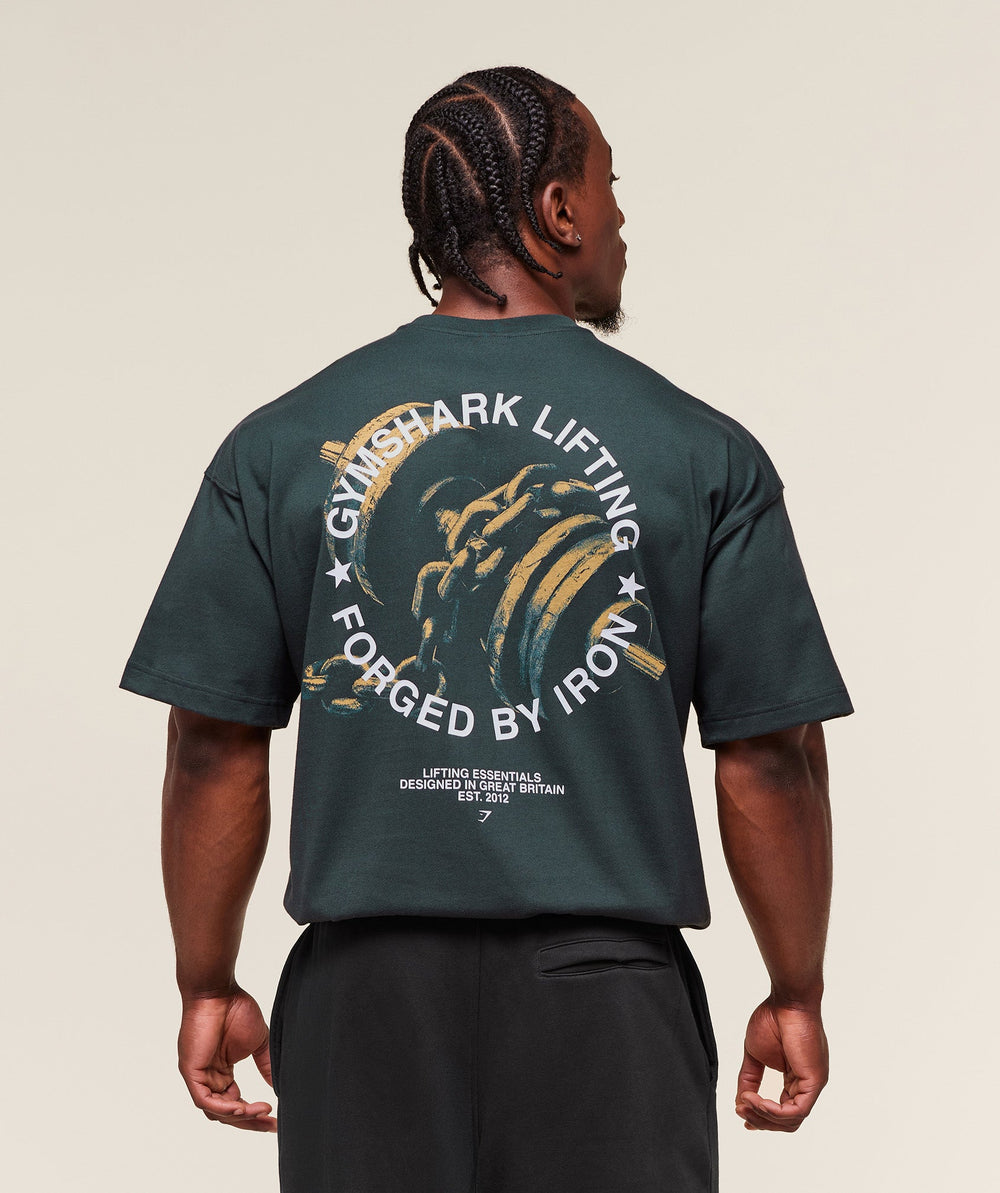 Forged By Iron T-Shirt Darkest Teal