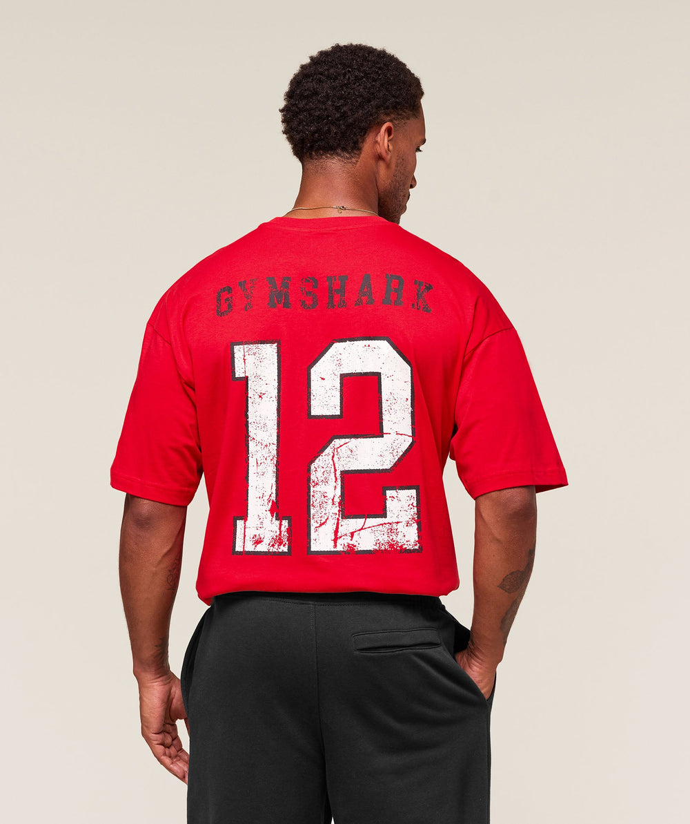Collegiate Graphic T-shirt Athletic Red