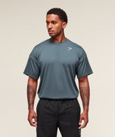 Oversized Performance T-Shirt Titanium Blue