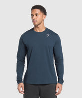 Crest Long Sleeve T-Shirt Navy