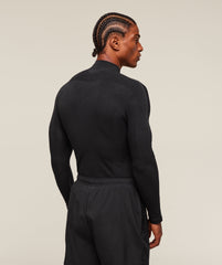 everywear Warp Knit 1/4 Zip Black