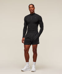 everywear Warp Knit 1/4 Zip Black