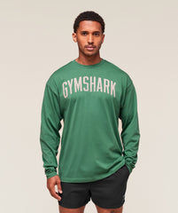 Worn Graphic Long Sleeve T-Shirt Lift Green