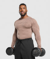 Tectonic Long Sleeve T-Shirt Mocha Mauve/Walnut Brown