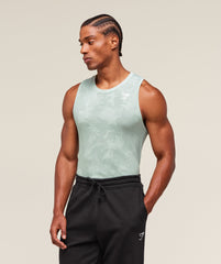 Geo Seamless Tank Morning Blue/Celeste Blue