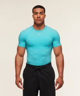 Shadow Seamless T Shirt Brand Blue