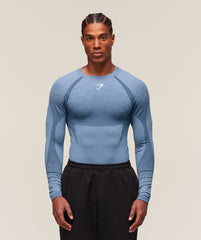 Shadow Seamless Long Sleeve T-Shirt Faded Blue