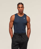 Geo Seamless Tank Navy/Heavy Blue