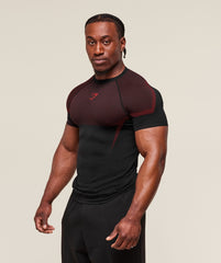 Onyx 5.0 Seamless T-Shirt Black/Carmine Red