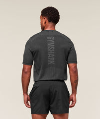 Lightweight Seamless T-Shirt Black/Silhouette Grey