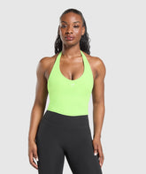 Halter Neck Cami with Shelf Energy Gelato Green