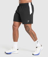 Sport Panel 7" Shorts Black/White