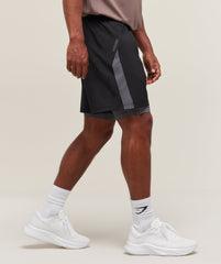 Sport 7" 2 in 1 Shorts Black/Dark Grey