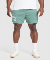 Lifting Mesh 5" Shorts Celeste Blue