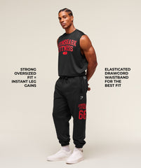 Varsity Oversized Joggers Black