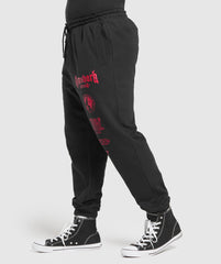 Global Lifting Oversized Essential Joggers Black/Conditioning Red